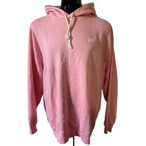 Acme Studios Pink Face Patch Oversized Hoodie Sweatshirt Men's Size XXL Luxury